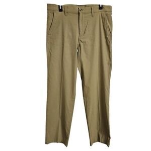 Eddie Bauer Tech Pants Mens 35x32 (35x31) Tan Hiking Outdoors Trail Lightweight
